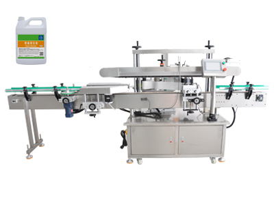 玻璃清潔劑單側(cè)面貼標(biāo)機